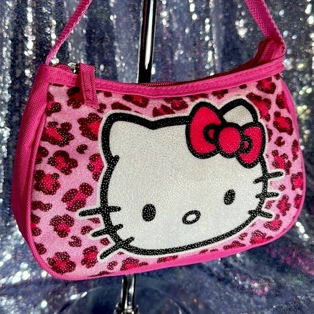Hello Kitty Sanrio 2014 pink leopard print mini bag purse FAB Starpoint - Picture 4 of 16